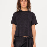 LEDUS - Jersey t-shirt with logo detail