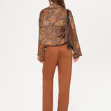 MANOCE - Bead-embellished wide-leg drawstring pants