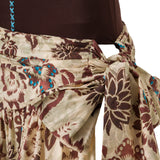 MIDIAS - Halterneck dress with a floral-printed wrap skirt
