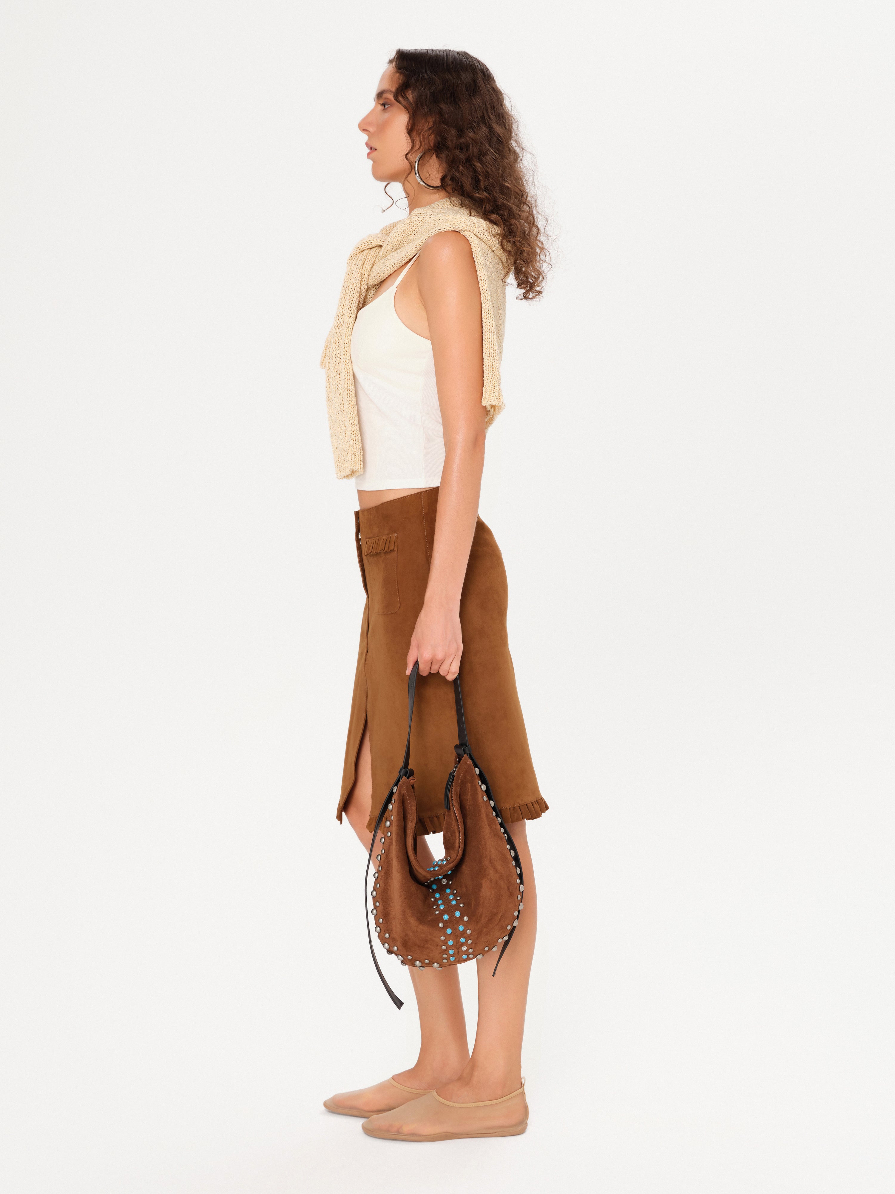 MONA - Studded hobo bag with adjustable strap