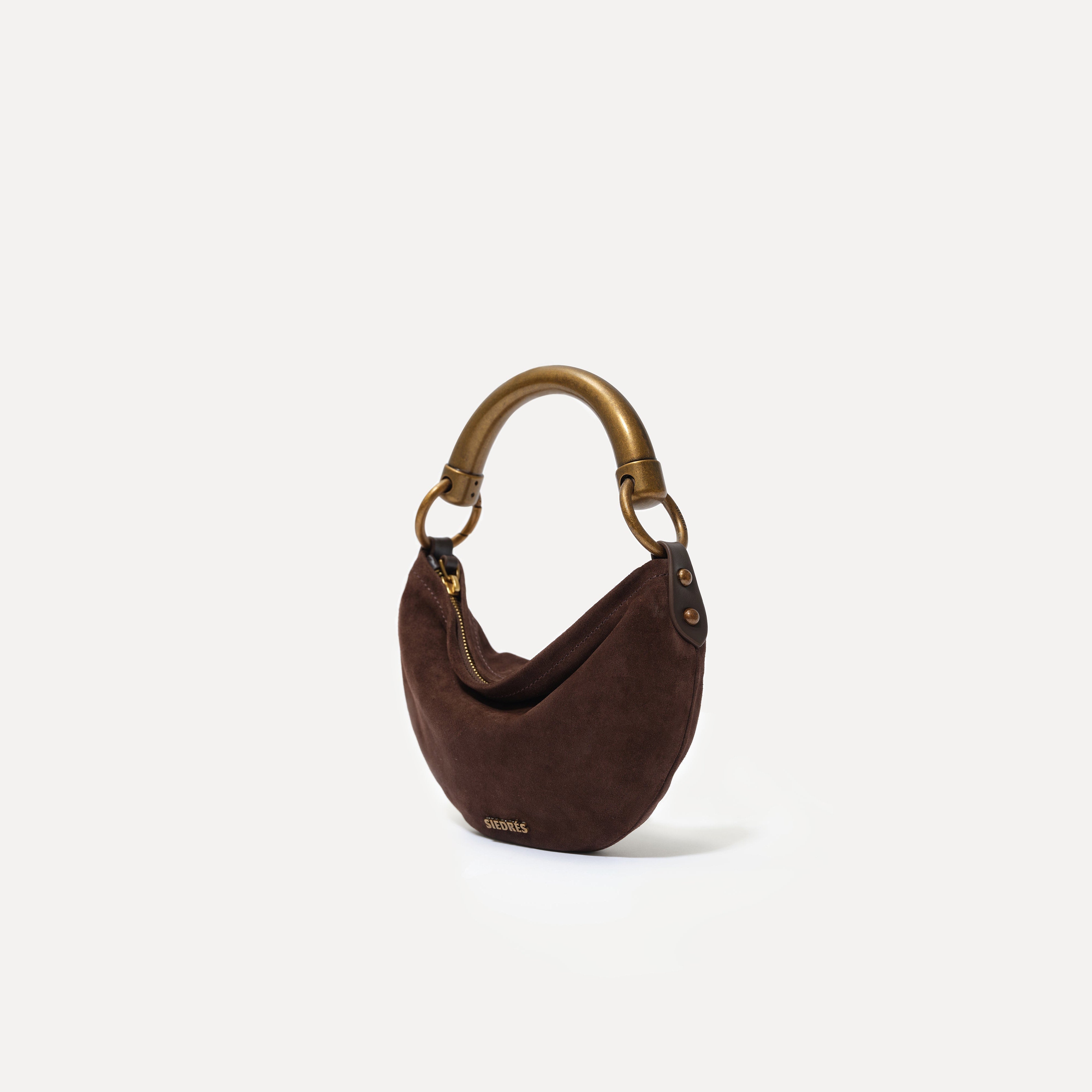 CHÉRIE SMALL - Mini hobo bag with metal top handle