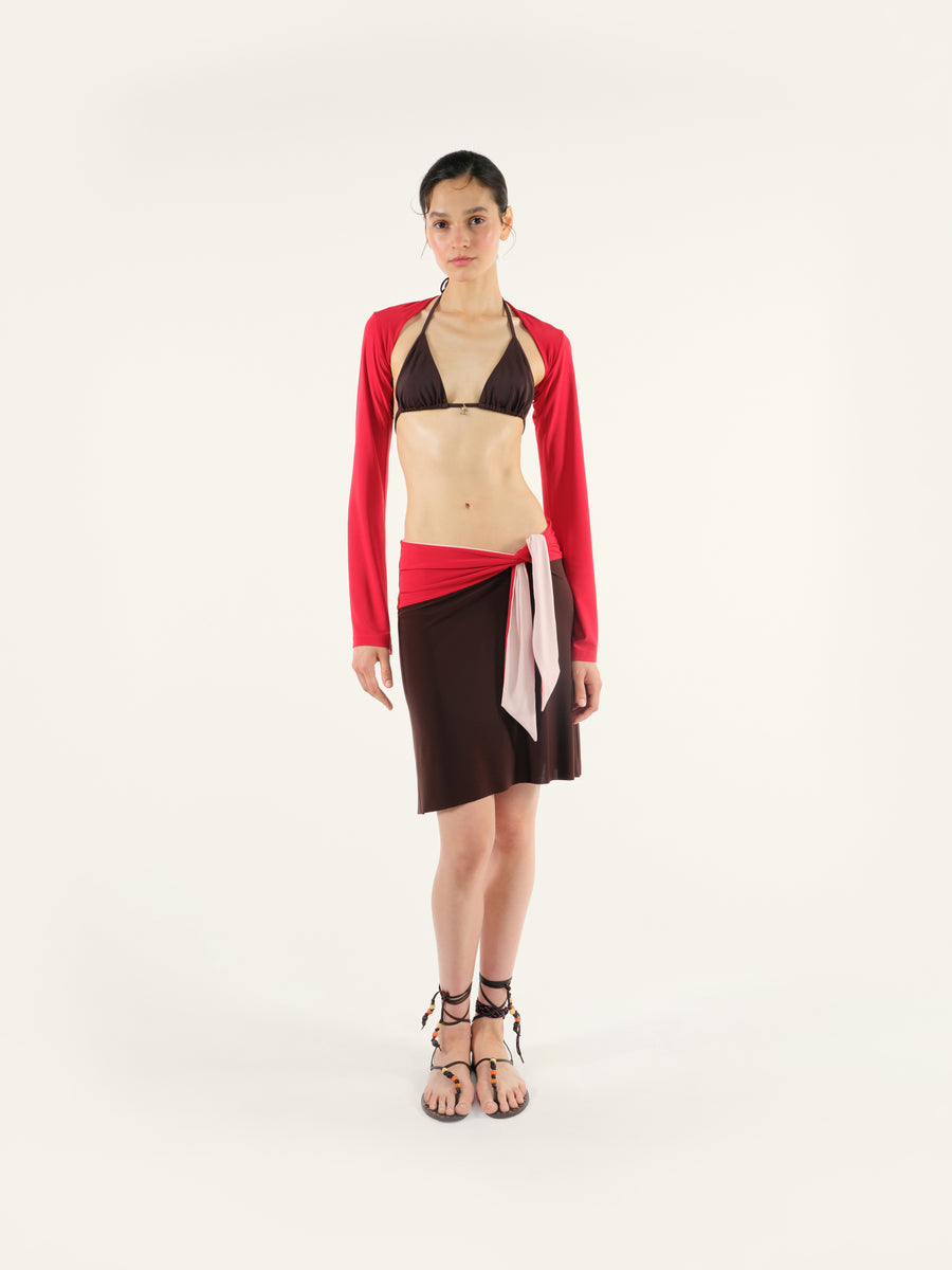 TENTY - Flared sleeve jersey bolero