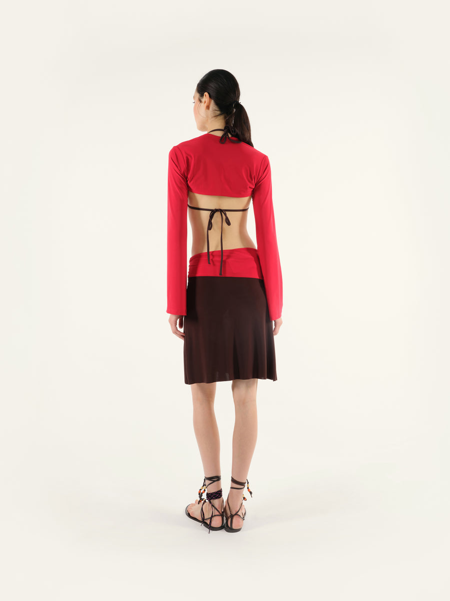 TENTY - Flared sleeve jersey bolero