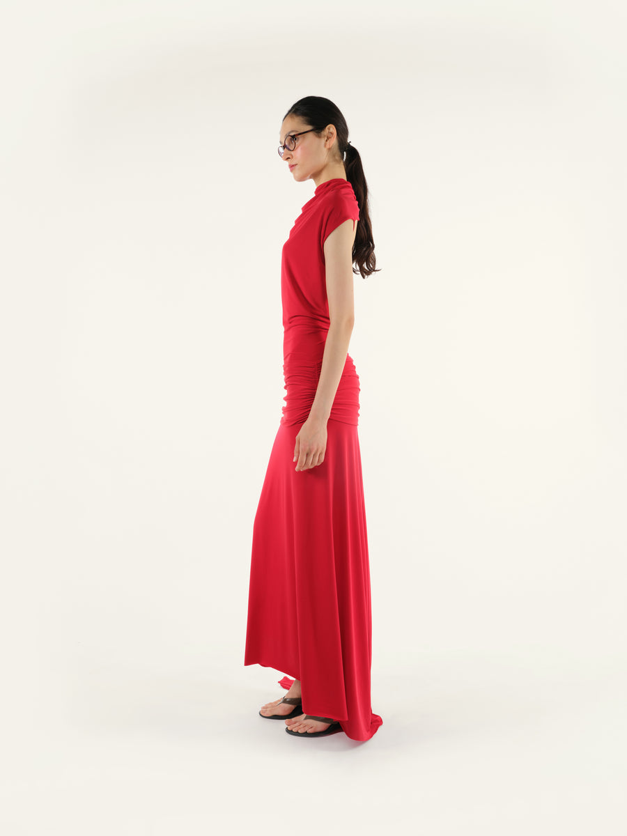 FLEK - Open back jersey maxi dress