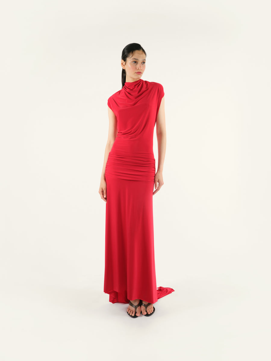 FLEK - Open back jersey maxi dress