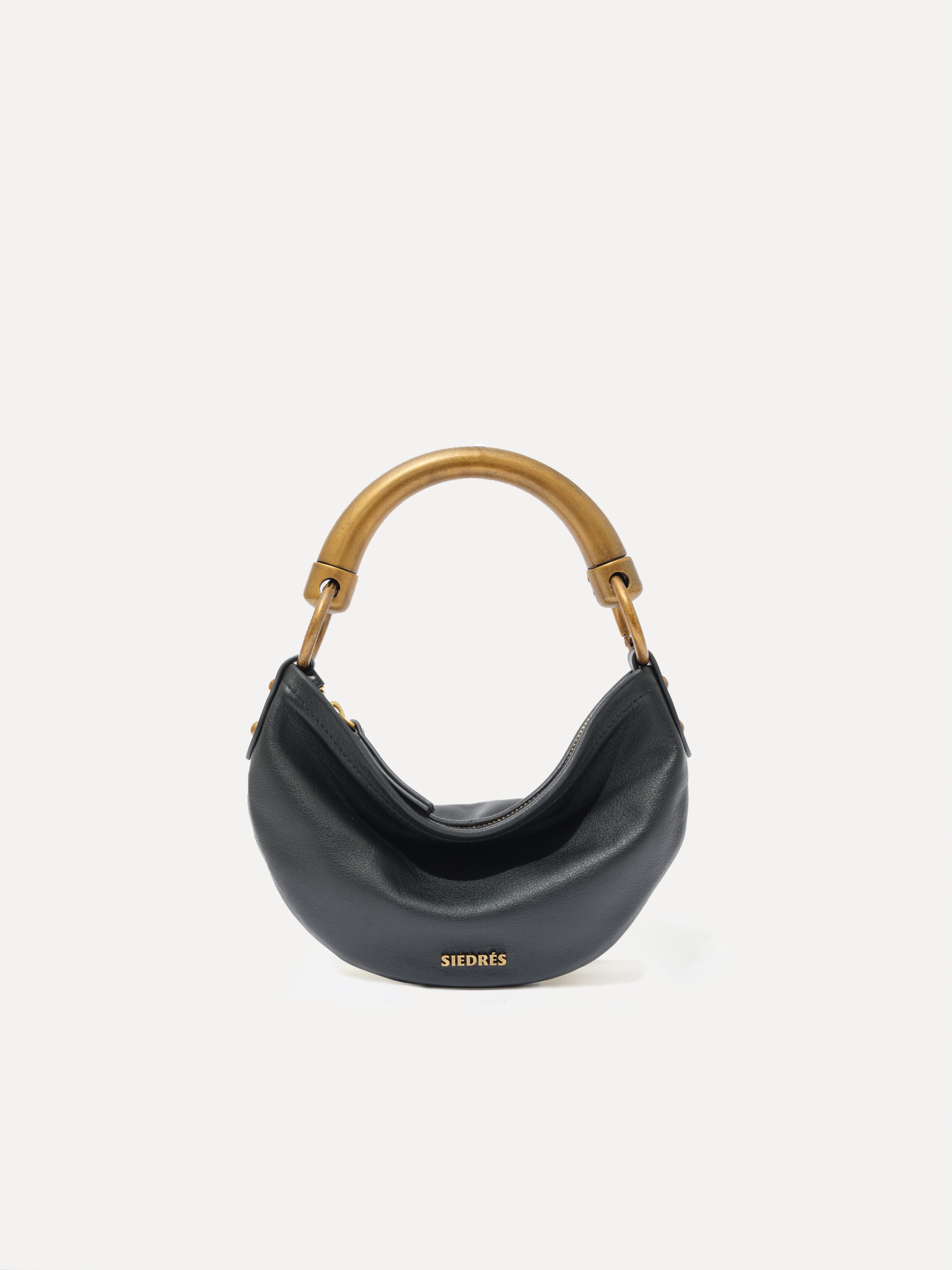 CHÉRIE SMALL - Mini hobo bag with metal top handle