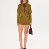 SOU - Belt detailed mini knit shorts