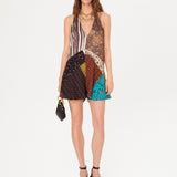 SULIENS - Printed wide-leg playsuit with open back