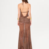 VENUSIA - Cut-out and bead-embellished maxi dress
