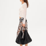 WELLS - Sequin-embellished sheer midi skirt with mini shorts