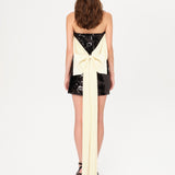 YSOLDE - Mini sequined dress with long tie-bow