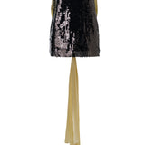 YSOLDE - Mini sequined dress with long tie-bow